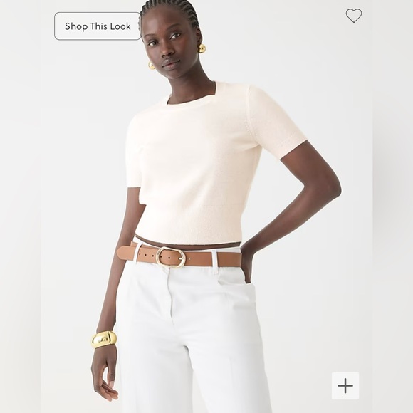 J.Crew NWT Cashmere shrunken T-shirt in black - Picture 4 of 9